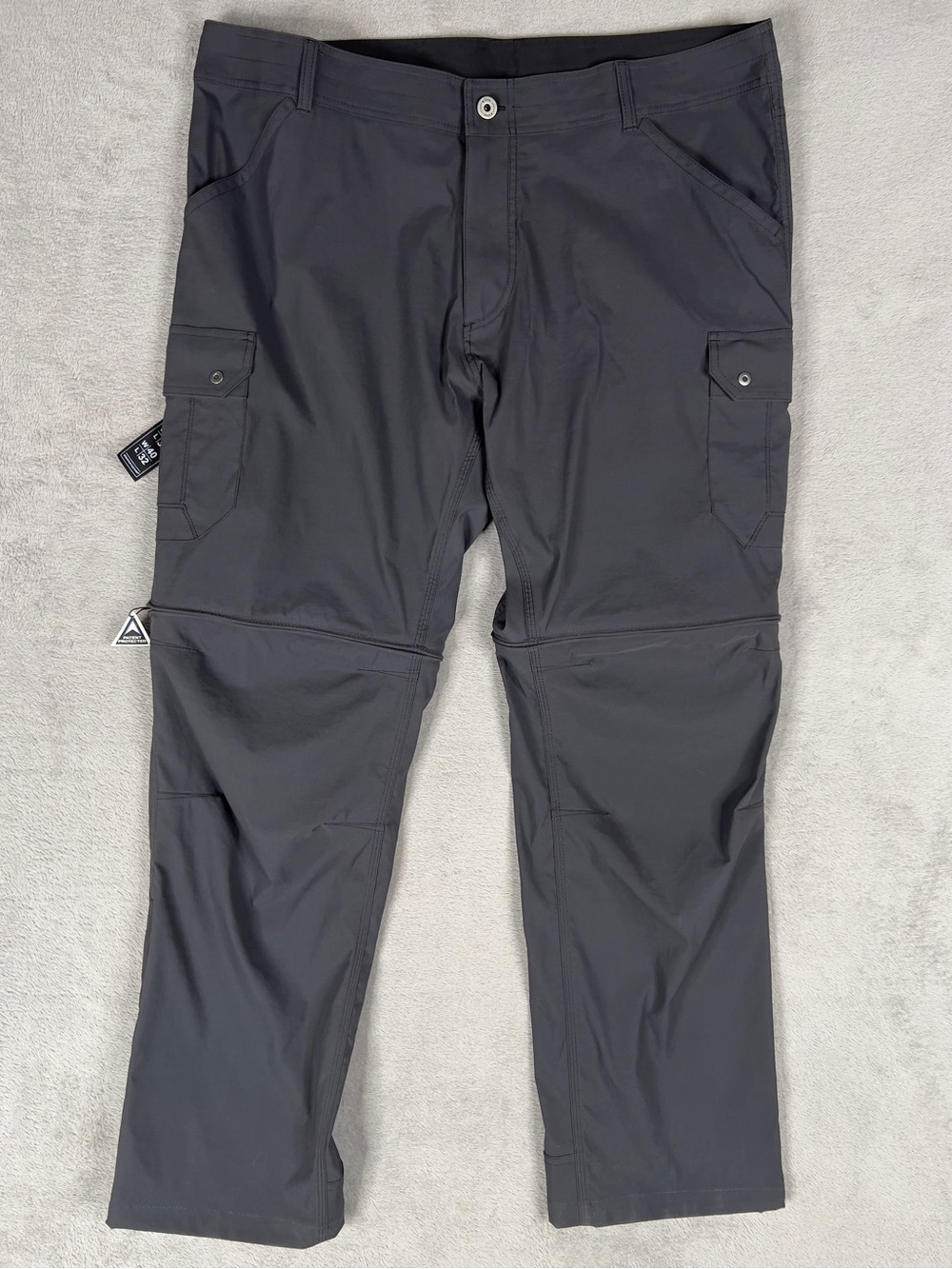 Kuhl Renegade Convertible Cargo Pants Men's 40x32 Koal Gray Outdoor Hiking NWT